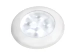 Hella Marine Slim Line LED 'Enhanced Brightness' Round Courtesy Lamp - White LED - White Plastic Bezel - 12V