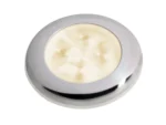 Hella Marine Slim Line LED 'Enhanced Brightness' Round Courtesy Lamp - Warm White LED - Stainless Steel Bezel - 12V