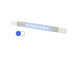 Hella Marine Surface Strip Light w/Switch - White/Blue LEDs - 12V