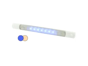 Hella Marine Surface Strip Light w/Switch - Warm White/Blue LEDs - 12V