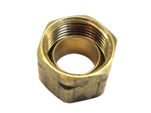 Uflex Brass Compression Nut w/Sleeve #61CA-6