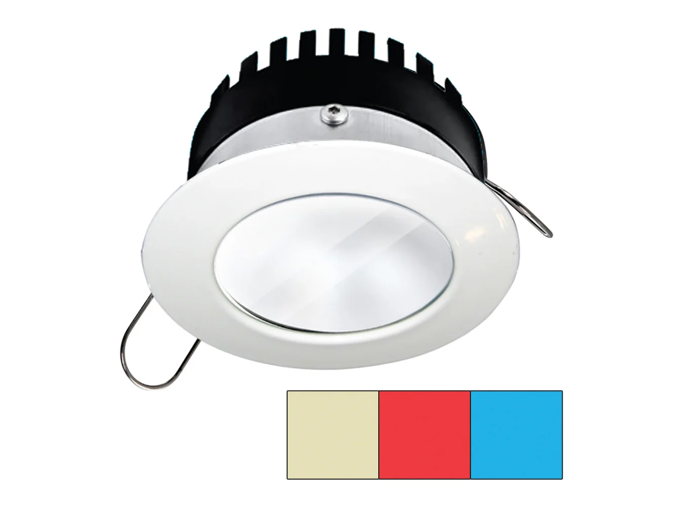 i2Systems Apeiron Pro A503 - 3W - Round - Warm White, Red & Blue - White Finish
