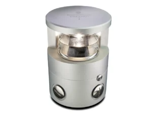 Lopolight Series 300-038 - Double Stacked Masthead Light - 5NM - Horizontal Mount - White - Silver Housing