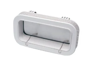 Beckson Drain Port - 4" x 14" x 1"-Depth - White/Clear