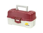 Plano 1-Tray Tackle Box w/Duel Top Access - Red Metallic/Off White