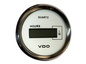 VDO Cockpit Marine 52mm (2-1/16") LCD Hourmeter - White Dial/Chrome Bezel