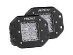 RIGID Industries D-Series PRO - Flush Mount - Diffused - Pair - Black