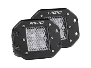 RIGID Industries D-Series PRO - Flush Mount - Diffused - Pair - Black