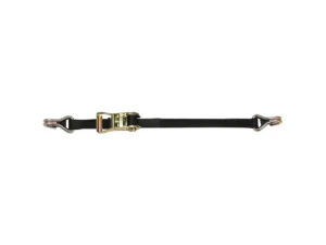 CargoBuckle Ratchet Strap Tie-Down w/Double J-Hooks & Keeper - 1" x 12'