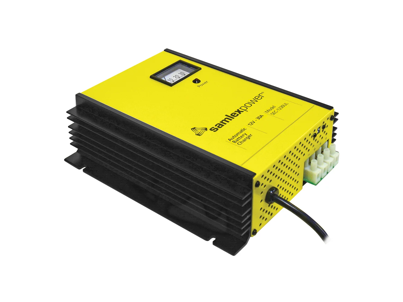 Samlex 30A Battery Charger - 12V - 3-Bank - 3-Stage w/Dip Switch & Lugs