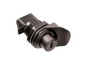Southco Keylocking Flush/Knob Latch - Black Plastic