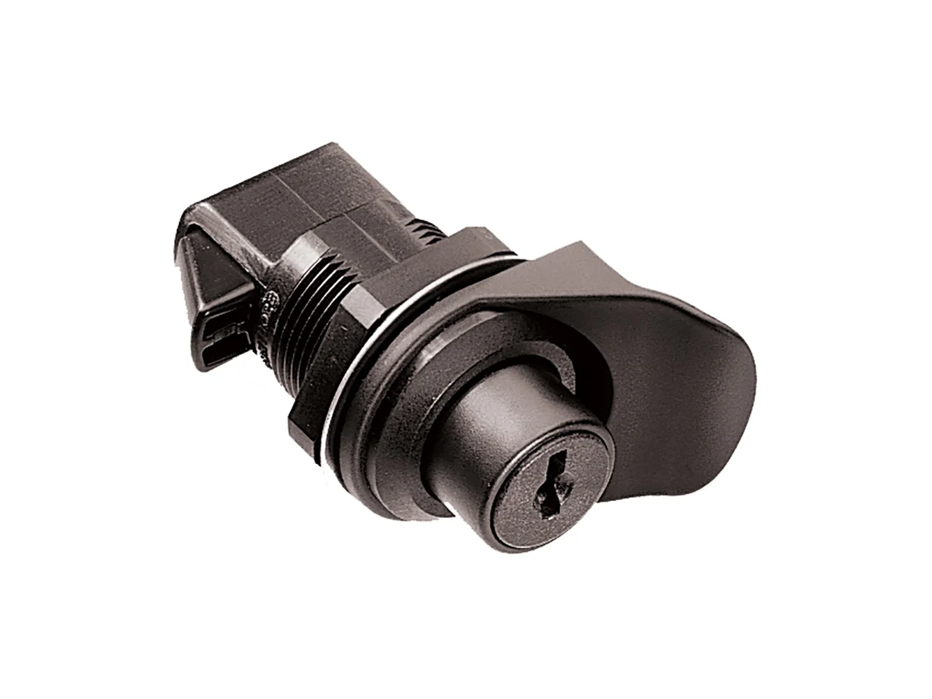 Southco Keylocking Flush/Knob Latch - Black Plastic