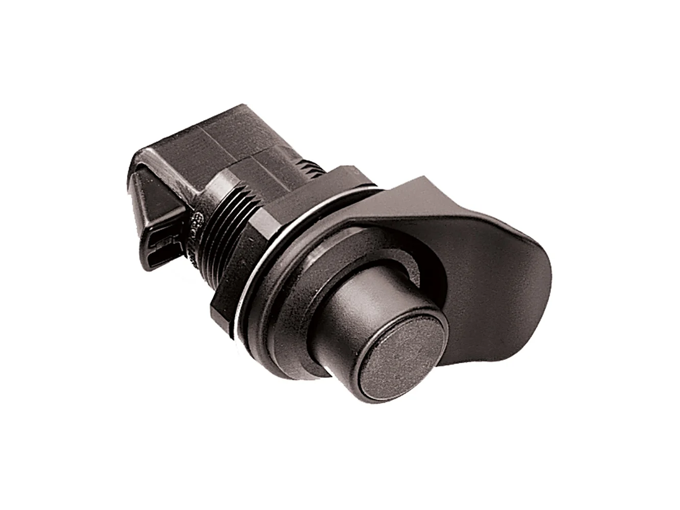 Southco Non-Locking Flush/Knob Latch - Black Plastic