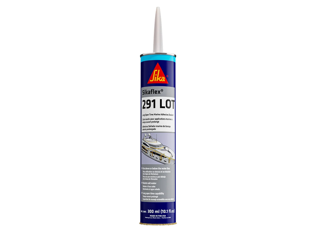 Sika Sikaflex® 291 LOT Slow Cure Adhesive & Sealant 10.3oz(300ml) Cartridge - White