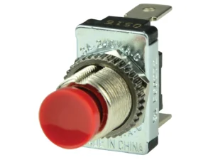 BEP Red SPST Momentary Contact Switch - OFF/(ON)