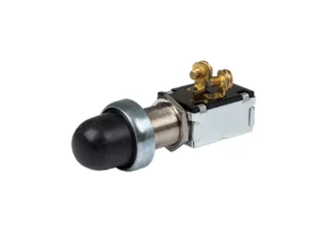 BEP 2-Position SPST Moisture Sealed Push Button Switch - OFF/(ON)
