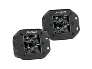 RIGID Industries D-Series PRO Flush Mount - Spot LED - Midnight Edition - Pair - Black