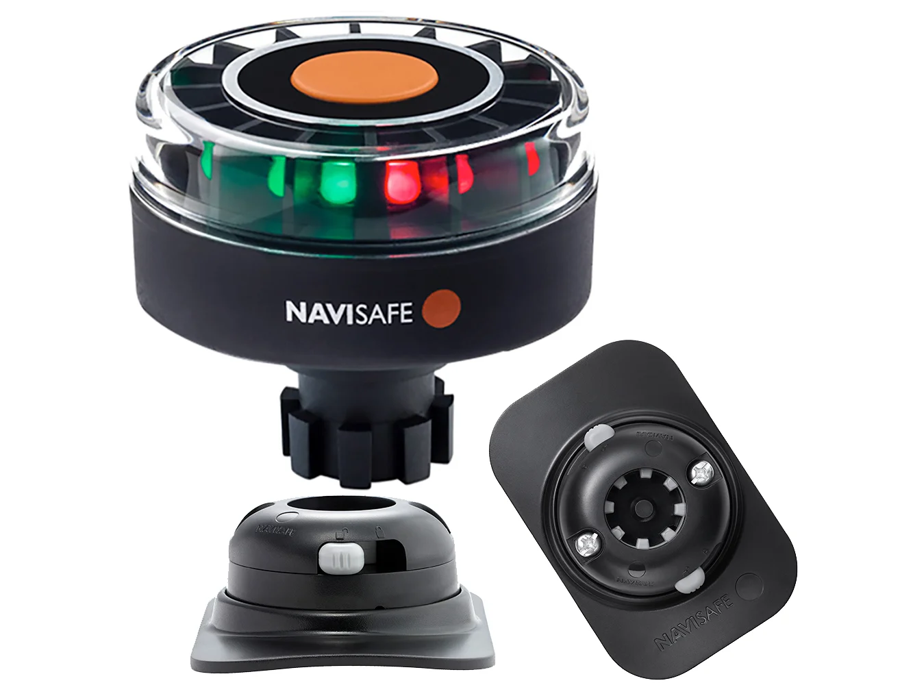 Navisafe Navilight Tricolor 2NM w/Navibolt Base & RIB Mount - Black