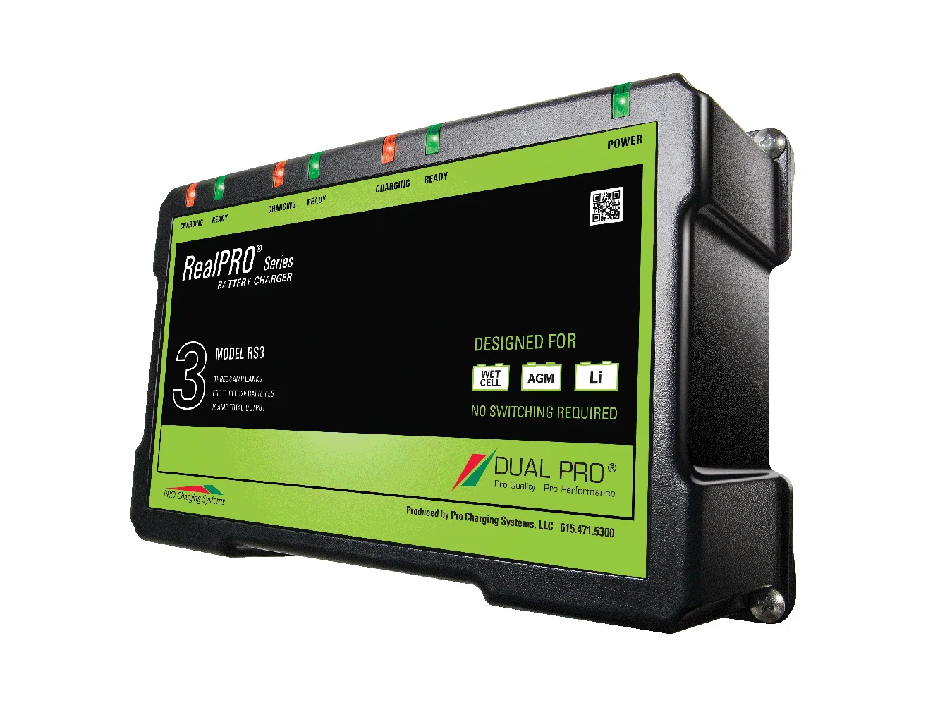 Dual Pro RealPRO Series Battery Charger - 18A - 3-6A-Banks - 12V-36V