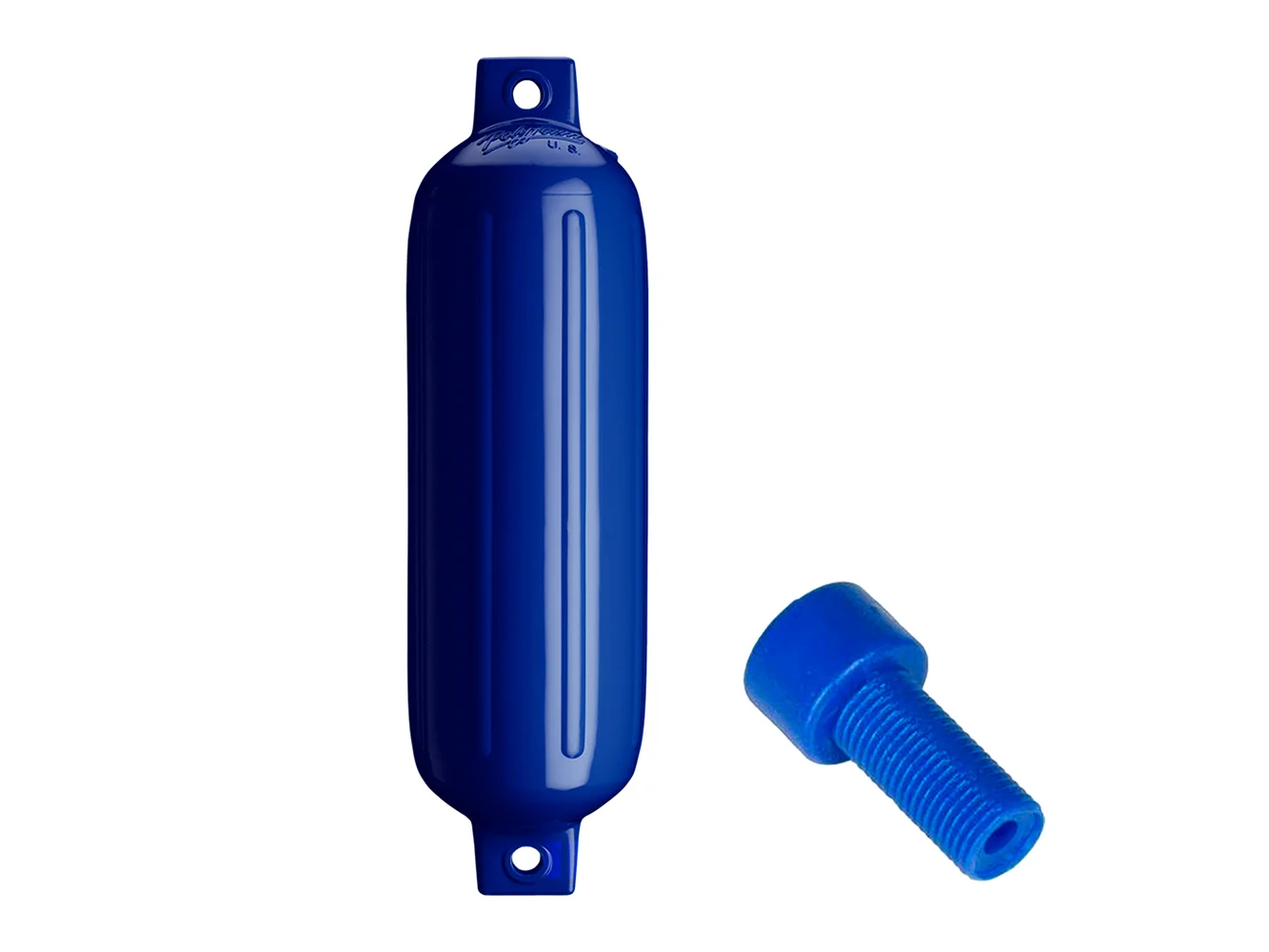 Polyform G-4 Twin Eye Fender 6.5" x 22" - Cobalt Blue w/Adapter