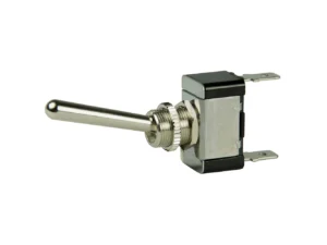 BEP SPST Chrome Plated Long Handle Toggle Switch - ON/OFF