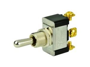 BEP SPDT Chrome Plated Toggle Switch - (ON)/OFF/(ON)