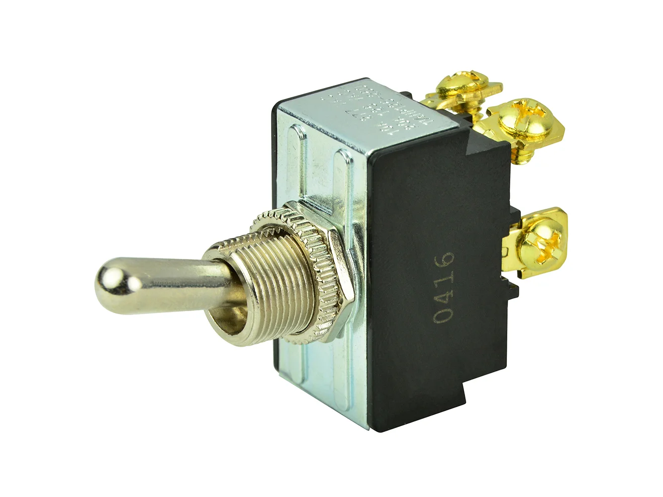 BEP DPST Chrome Plated Toggle Switch - OFF/ON