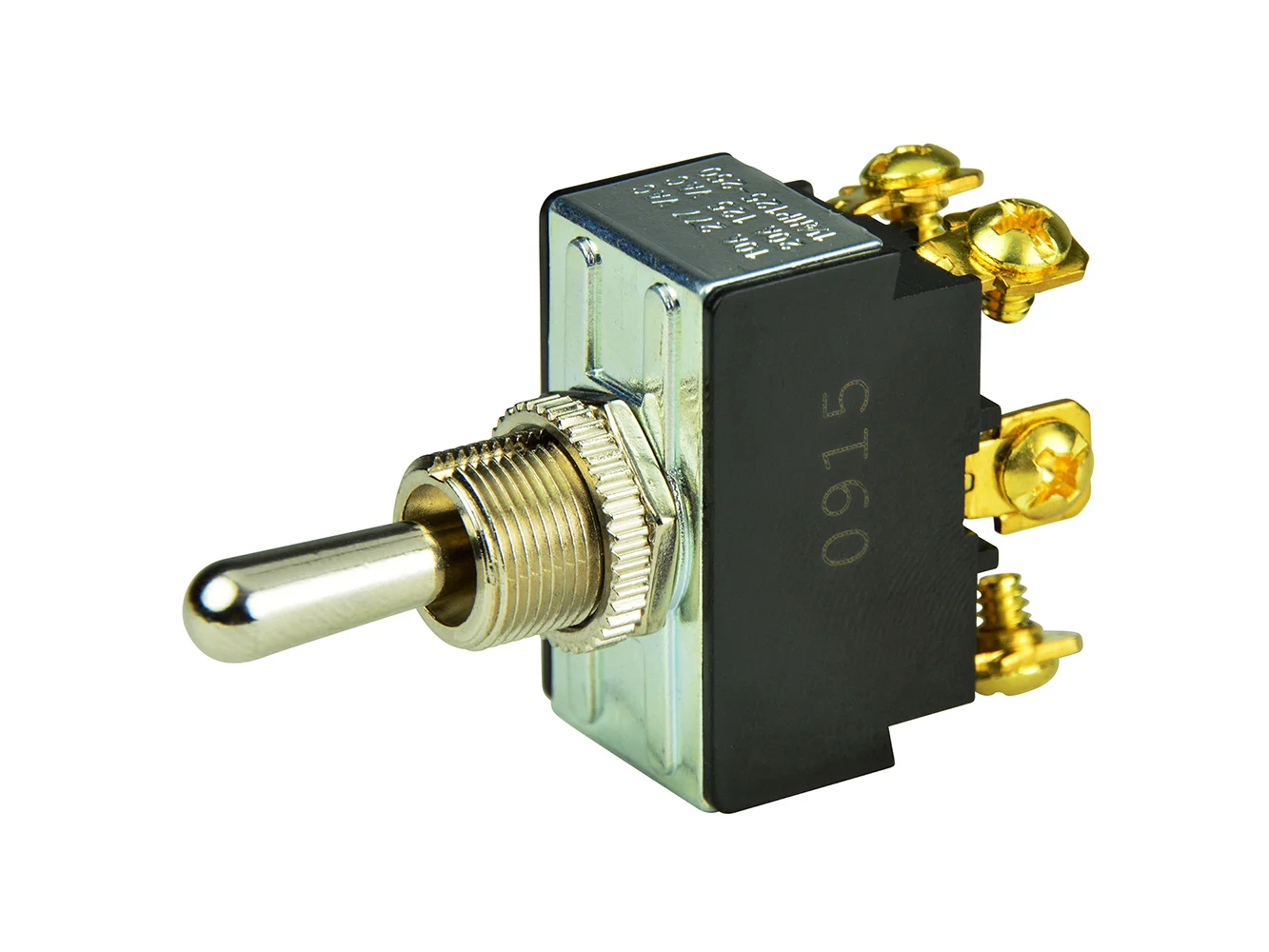 BEP DPDT Chrome Plated Toggle Switch - (ON)/OFF/(ON)