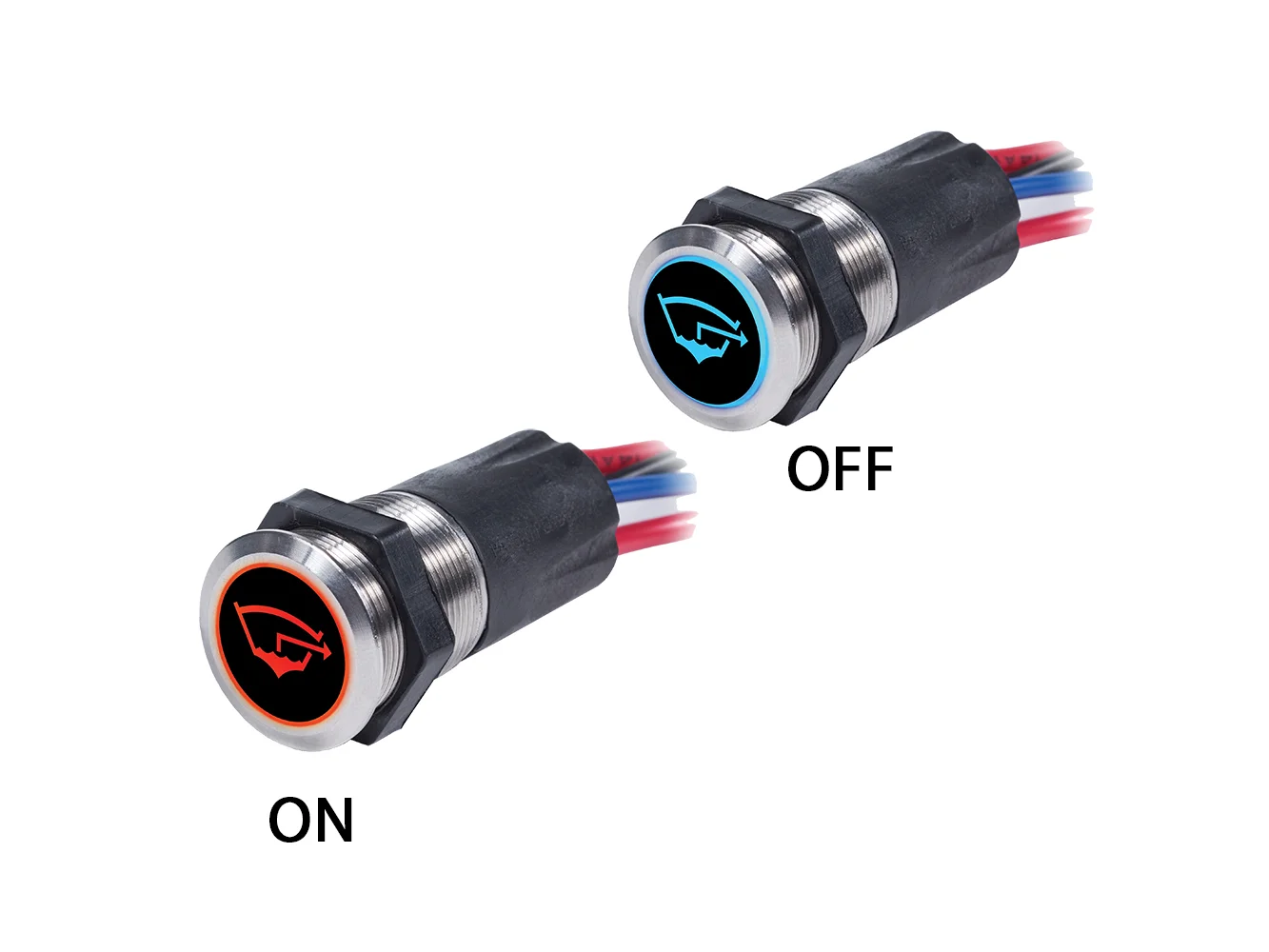 Blue Sea 4181 Backlit Push Button Switch OFF/(ON) - 15A