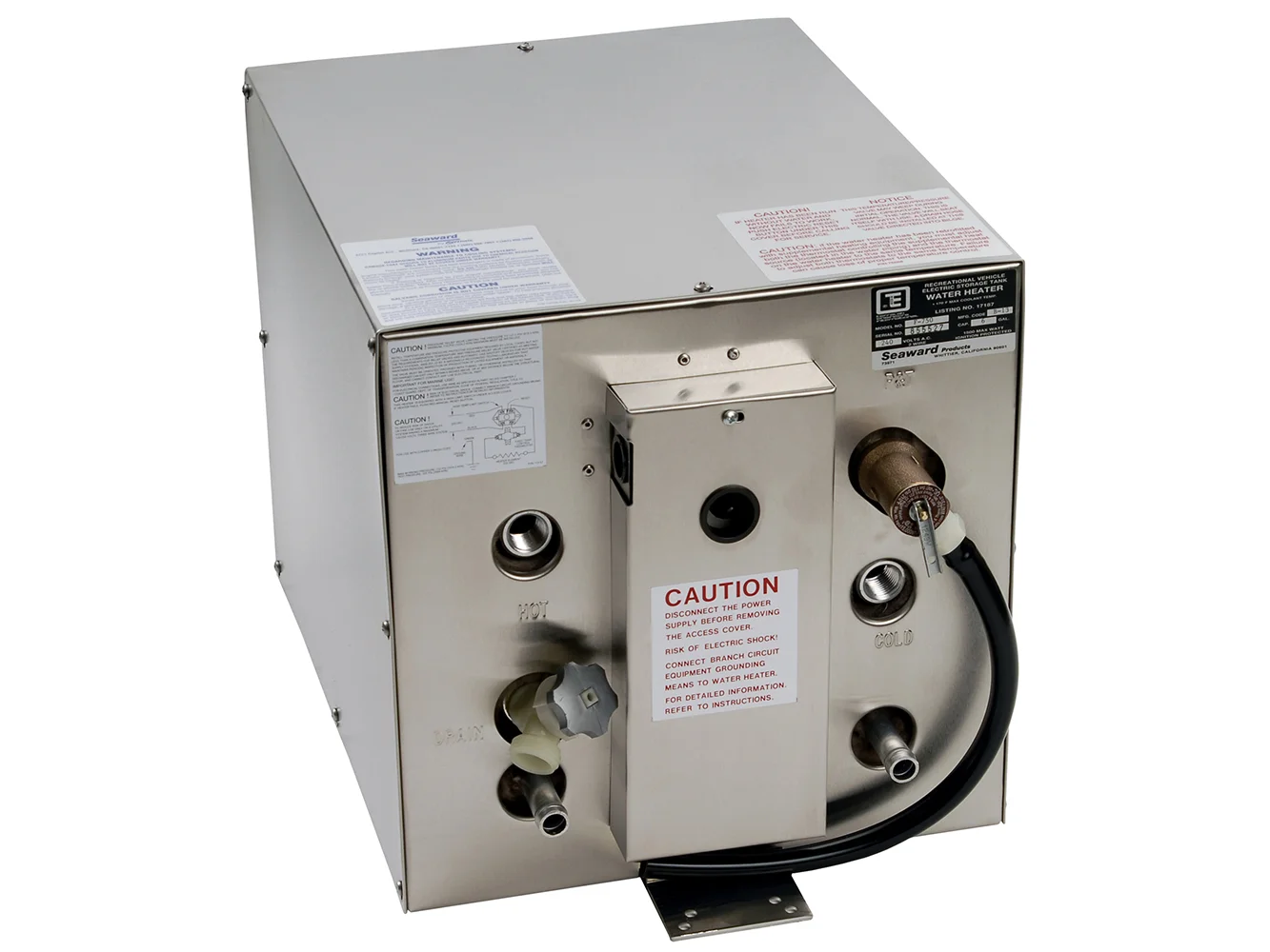 Whale Seaward 6 Gallon Hot Water Heater w/Front Heat Exchanger - Stainless Steel - 240V - 1500W