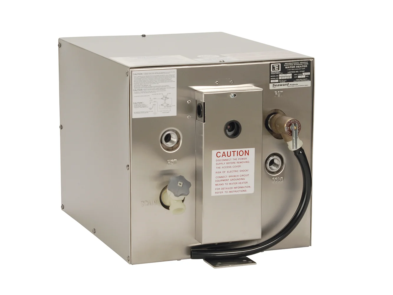 Whale Seaward 11 Gallon Hot Water Heater - Stainless Steel - 120V - 1500W