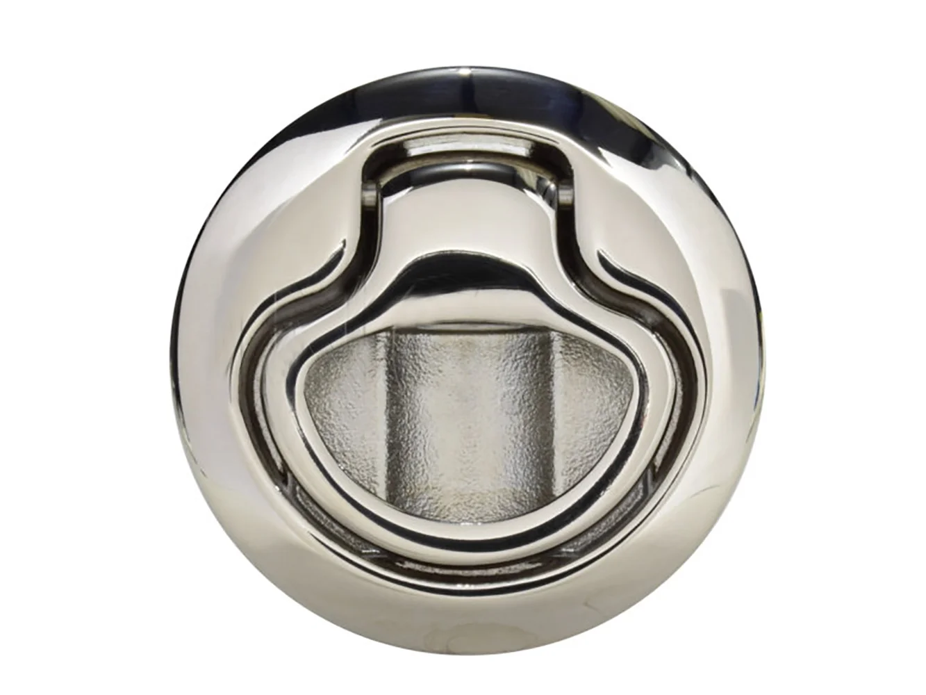 Southco Flush Pull Latch - Pull To Open - Non-Locking Polished Stainless Steel