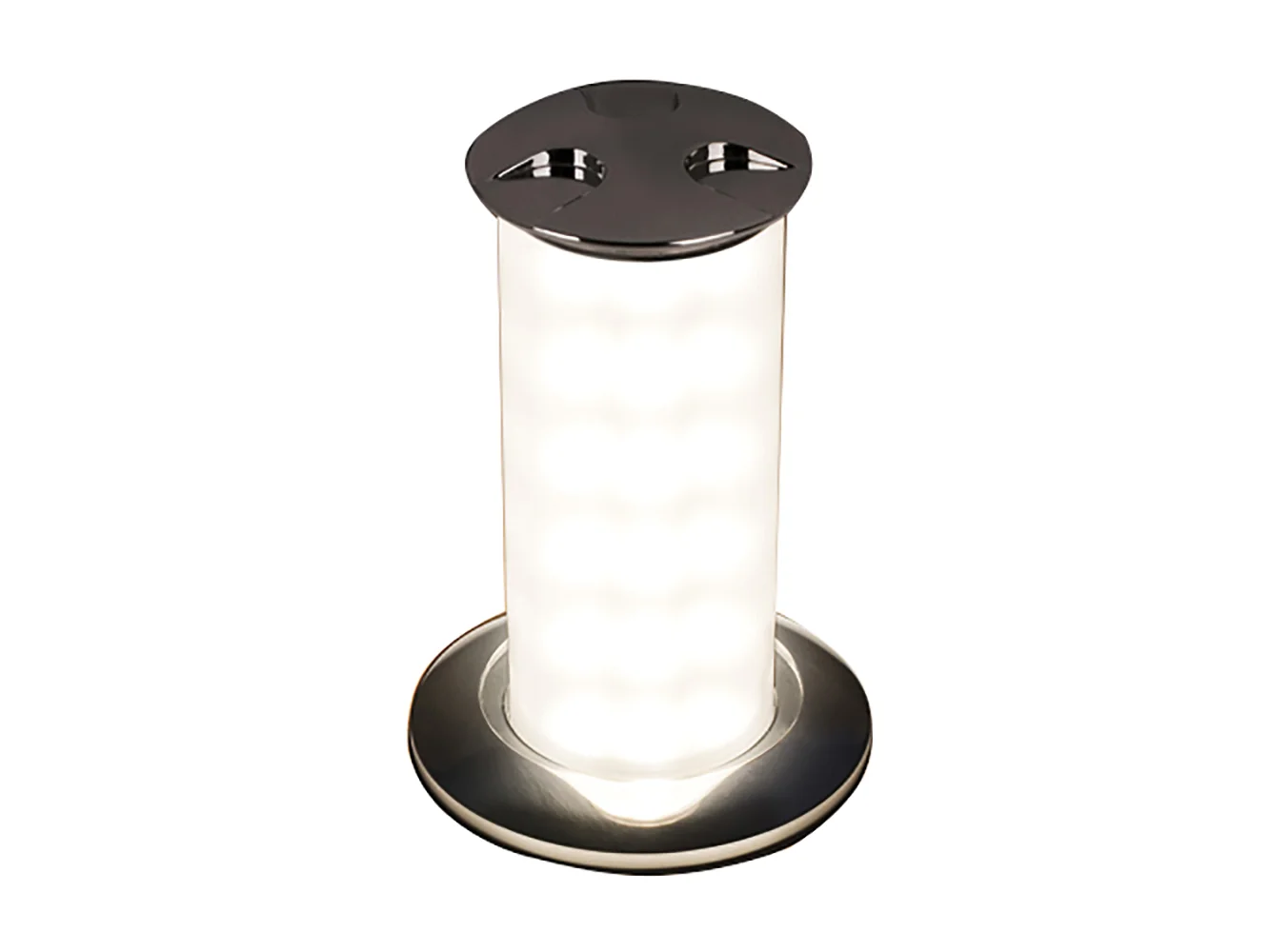Quick Secret 3W Retractable Lamp w/Automatic Switch IP66 Mirrored Chrome Finish - Warm White LED