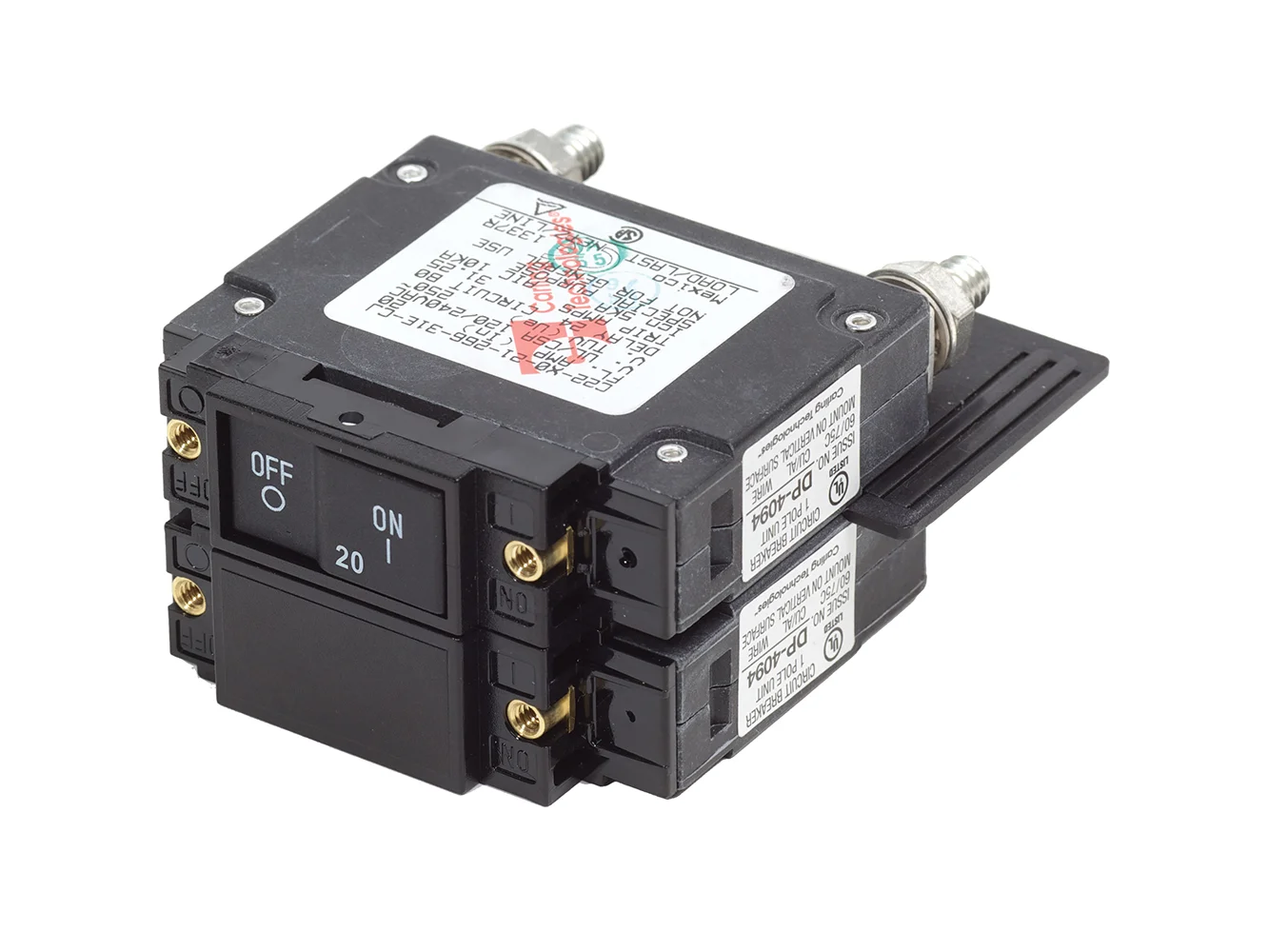 Blue Sea 7463 UL-489 Circuit Breaker - 20A Flat Rocker
