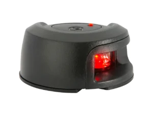 Attwood LightArmor Deck Mount Navigation Light - Black Composite - Port (red) - 2NM