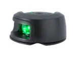 Attwood LightArmor Deck Mount Navigation Light - Black Composite - Starboard (green) - 2NM