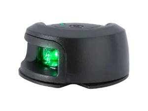 Attwood LightArmor Deck Mount Navigation Light - Black Composite - Starboard (green) - 2NM