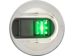 Attwood LightArmor Vertical Surface Mount Navigation Light - Starboard (Green) - Stainless Steel - 2NM