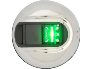 Attwood LightArmor Vertical Surface Mount Navigation Light - Starboard (Green) - Stainless Steel - 2NM