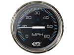 Faria Chesepeake Black 4" Studded Speedometer - 60MPH (GPS)