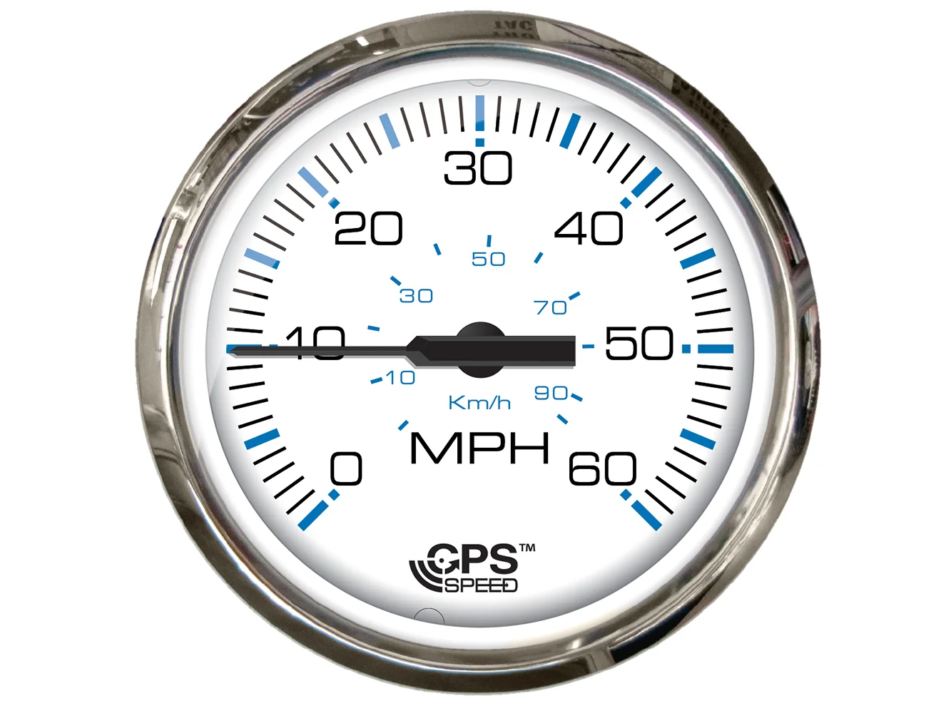 Faria Chesapeake White SS 4" Studded Speedometer - 60MPH (GPS)