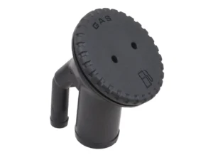 Perko 0542 Vented Fill f/1-1/2" Hose - Angled Neck - Gas - Black