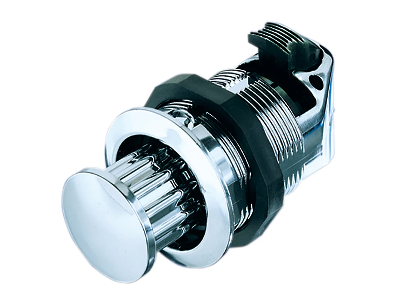 Southco Pop-Out Knob Latch Plastic Chrome Plated Fixed Grip Threaded Body .05-.75