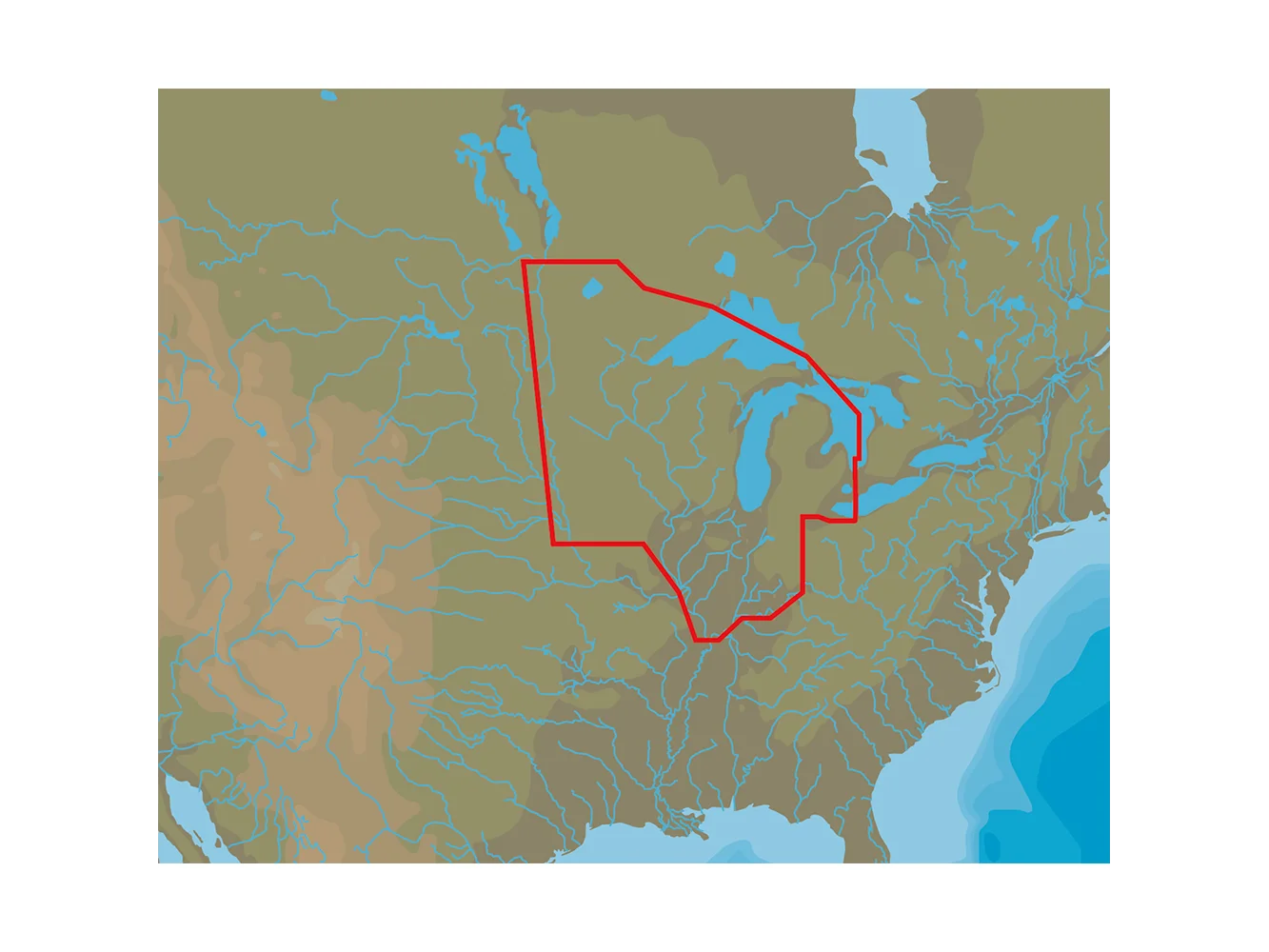C-MAP 4D Lakes NA-D072 North Central