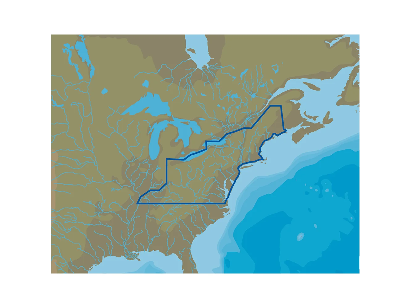 C-MAP 4D Lakes NA-D073 North East