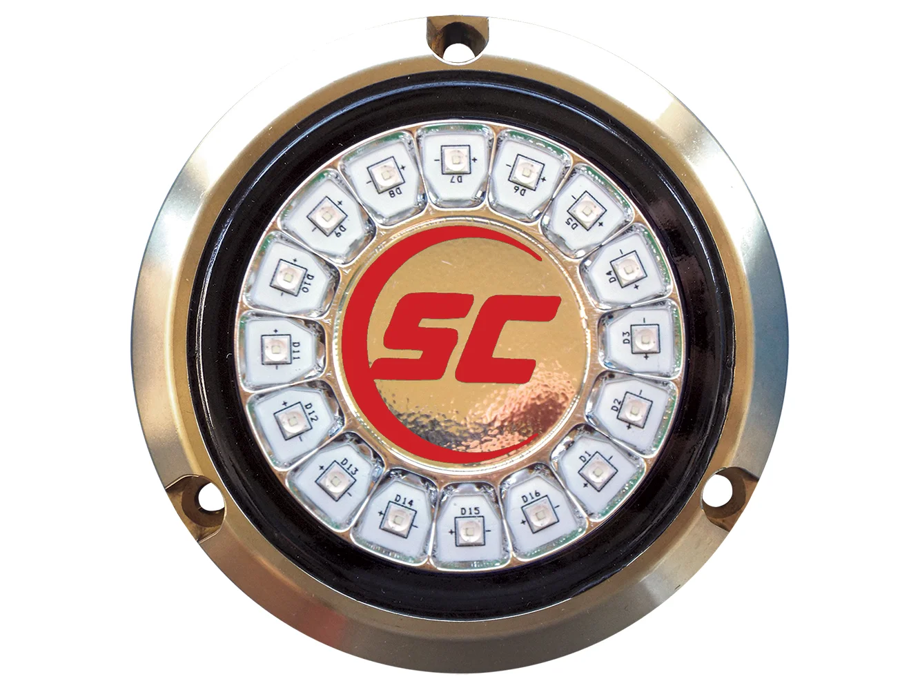 Shadow-Caster Cool Red Single Color Underwater Light - 16 LEDs - Bronze