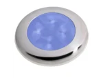 Hella Marine Polished Stainless Steel Rim LED Courtesy Lamp - Blue