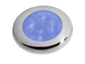 Hella Marine Polished Stainless Steel Rim LED Courtesy Lamp - Blue