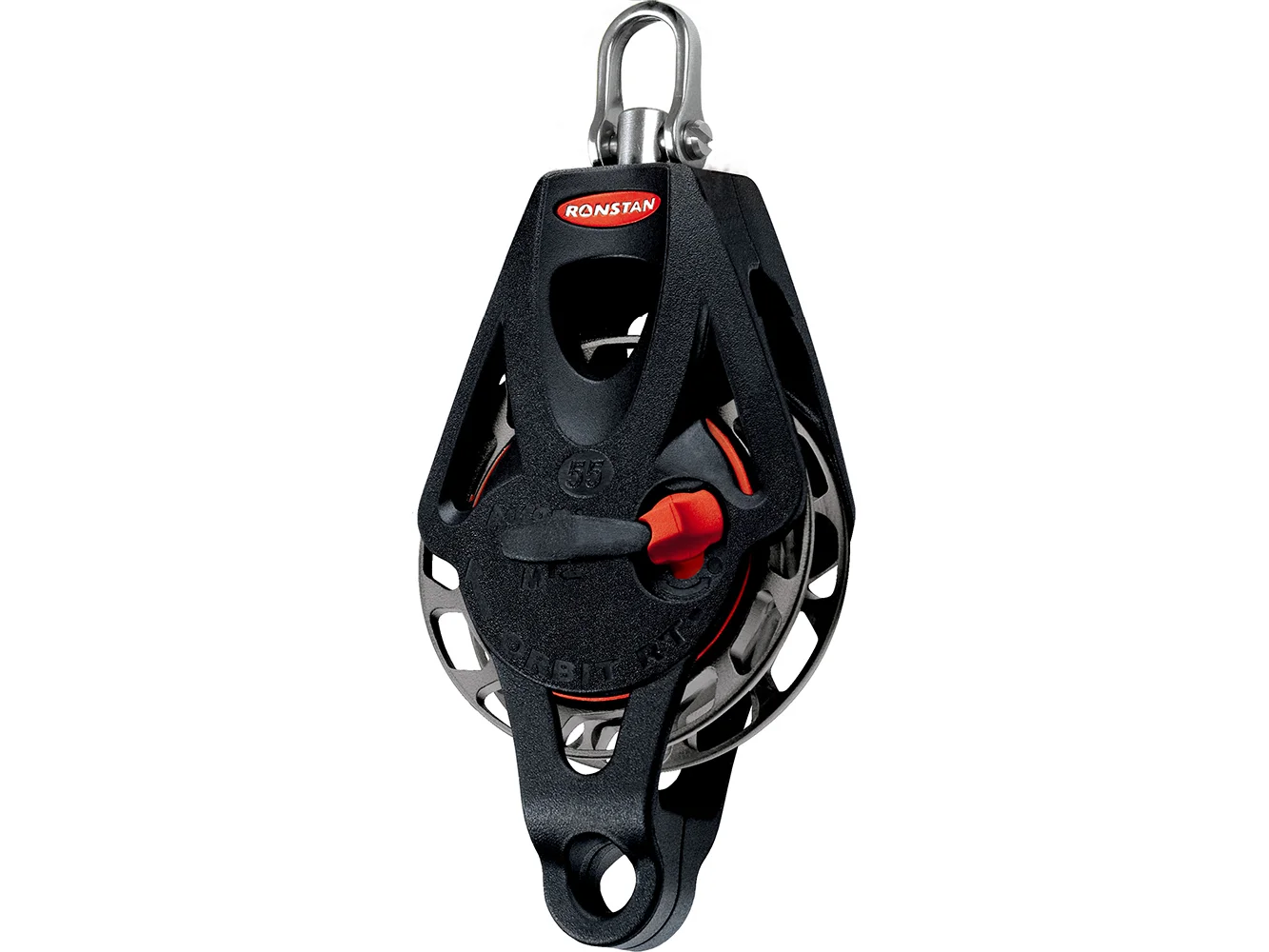 Ronstan Series 55 Ratchet Mount Orbit Block - Single Becket Swivel