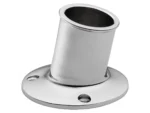 Whitecap Top-Mounted Flag Pole Socket - CP/Brass - 1-1/4" ID
